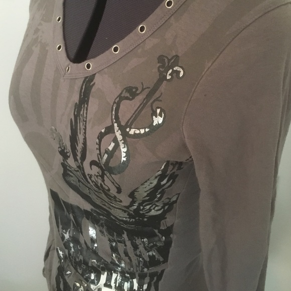 Grey long sleeve tee small - Picture 3 of 4