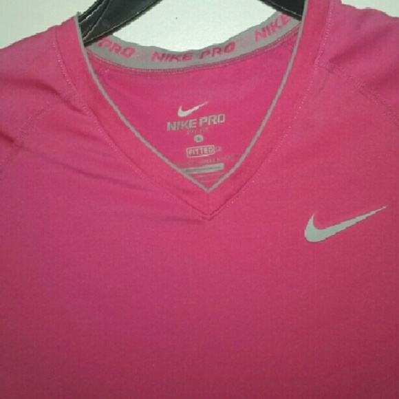 Nike Pro Pink Shirt - Picture 1 of 4