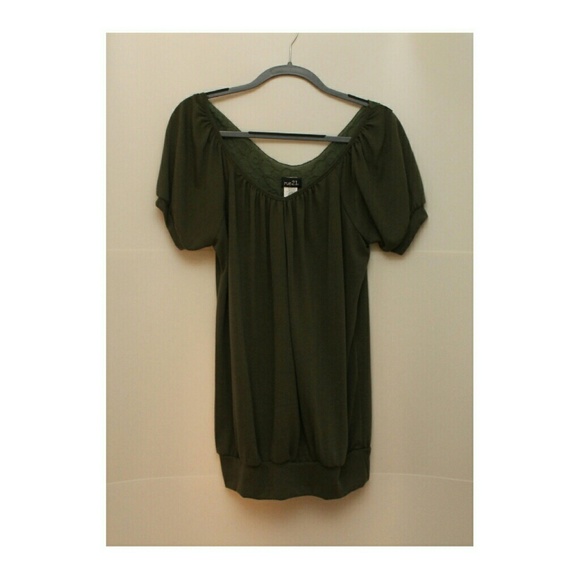 Rue 21 Army green loose fit blouse - Picture 2 of 4