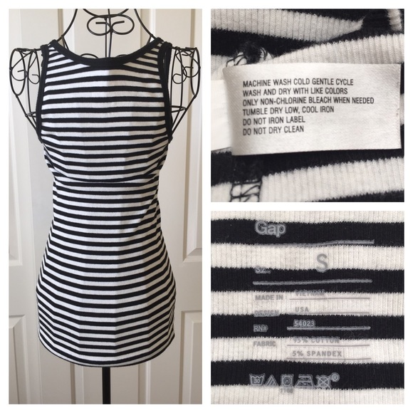 Cozy GAP Black/White Striped Tank - Picture 3 of 4