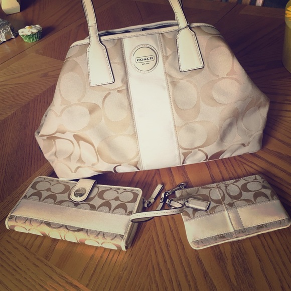 Large coach purse set