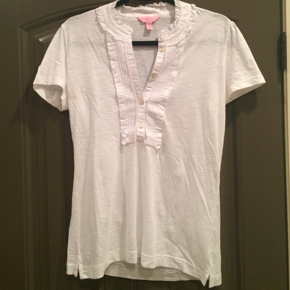 Lilly Pulitzer White Krista Polo