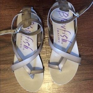 Blowfish Gill Mushroom Grey Gladiator Sandals