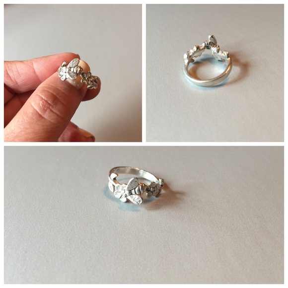 James Avery flower and bumble bee ring