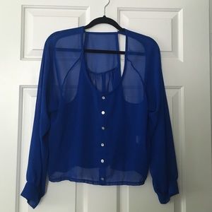 Blue Brandy and Melville Blouse