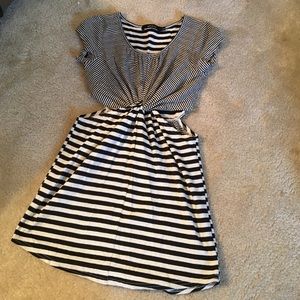 Nasty Gal striped tee shirt dress