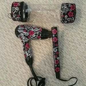 Girls hair dryer and matching flat iron