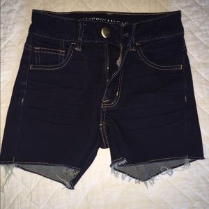 AEO denim shorts (Hi-Rise Shortie)
