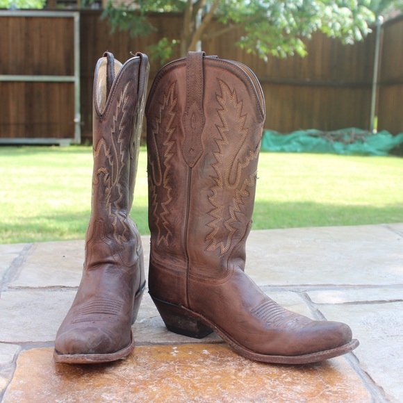 Brown Leather Cowboy Boots