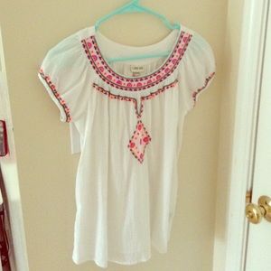 A girls boho embellished top