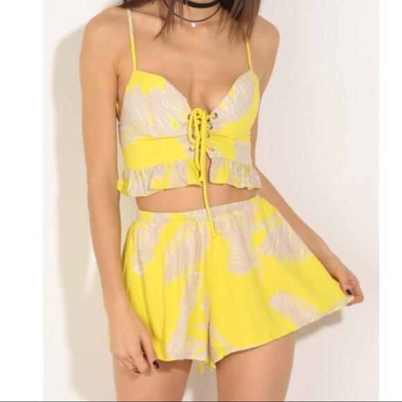 Yellow 2 piece outfit