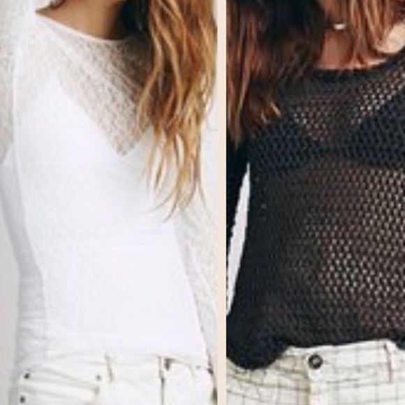 Free People Mesh Top