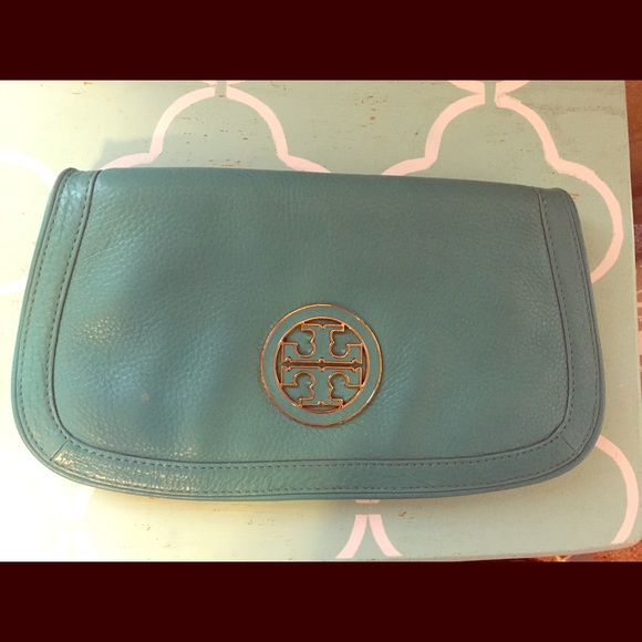 Tory Burch "Reva" leather clutch