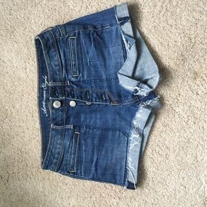 American Eagle high waisted button up shorts