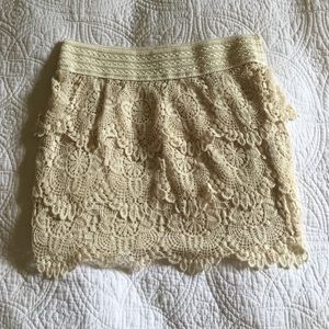 Wet Seal lace mini skirt