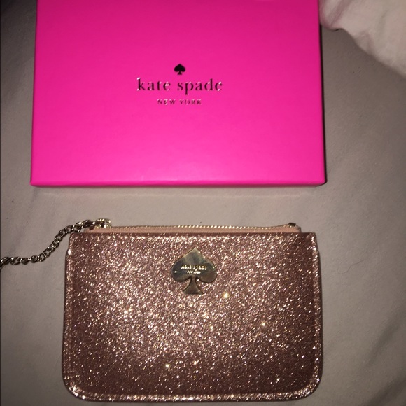 New Kate spade wallet coin purse pouch glitter bug
