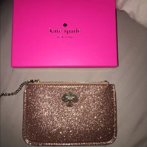New Kate spade wallet coin purse pouch glitter bug