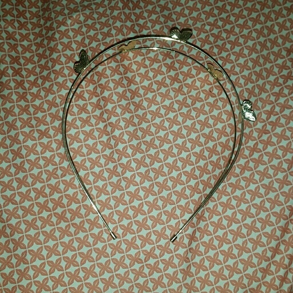 Gold butterfly headband