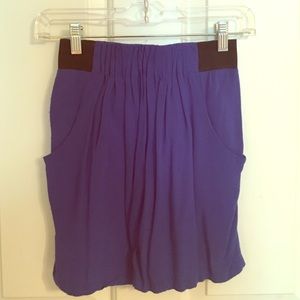Navy Blue High Waisted Skirt