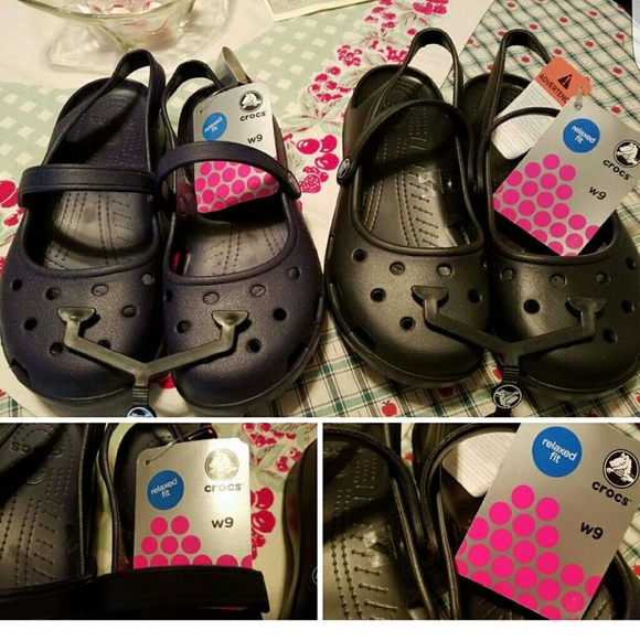 Black only Crocs