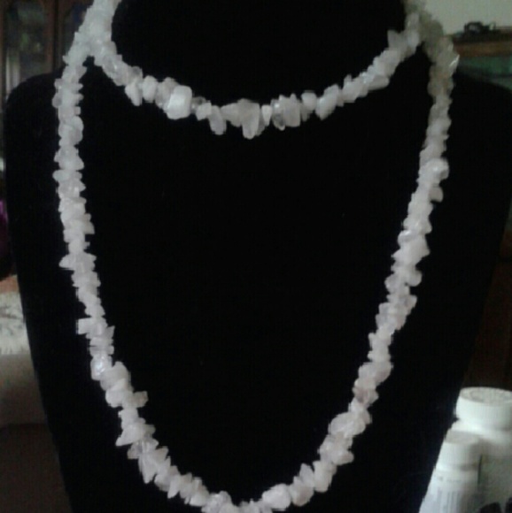 💗SALE💗 New Artisan Natural Rose Quartz 33"Nk