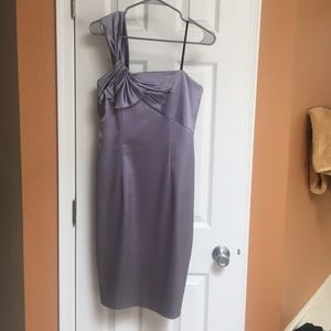 NWT David Meister Purple 1 Strap Cocktail Dress 8