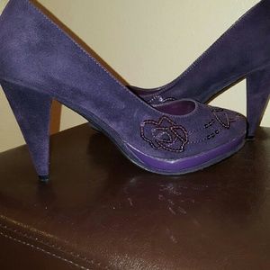 Purple Jeweled Heels