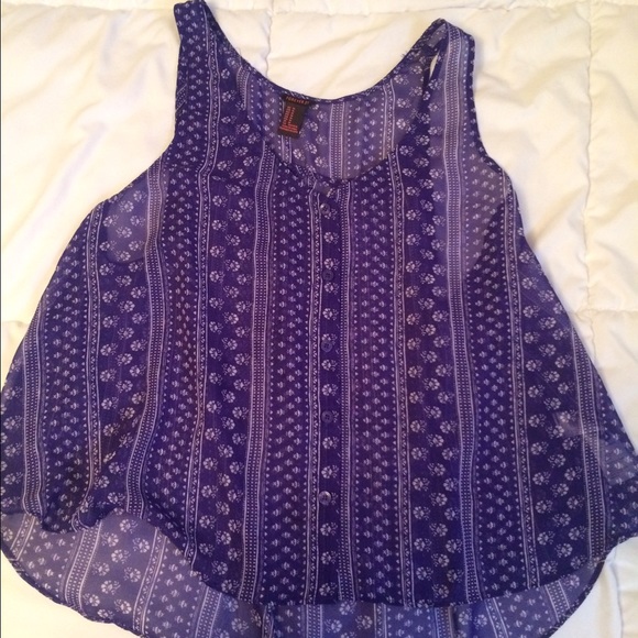 BLUE FLOWY TOP FROM F21