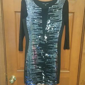 Black dress with silver sequence
