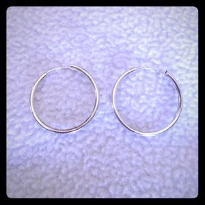 Sterling silver hoops