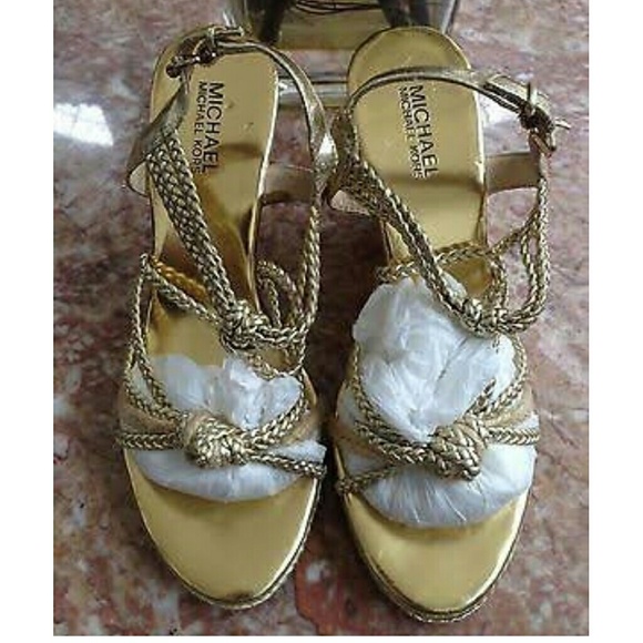 Braided Michael Kors Wedge Sandals
