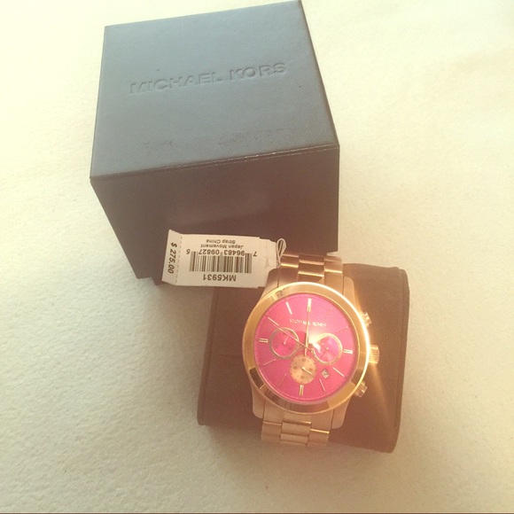 Michael Kors pink and gold watch