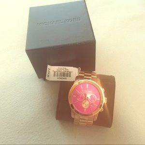 Michael Kors pink and gold watch