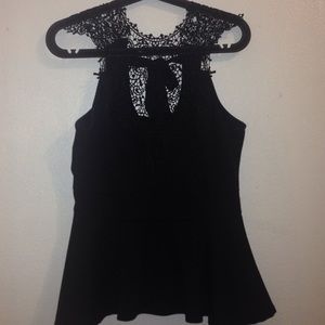 A top with ruffled edges