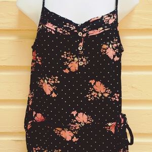 Black Floral Pattern Lux Dress