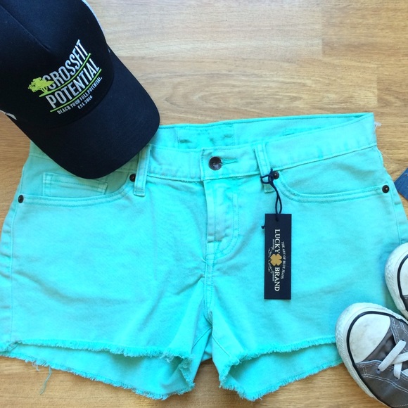 Lucky Brand Pants - ✨NWT Lucky Brand Mint Green Riley Shorts