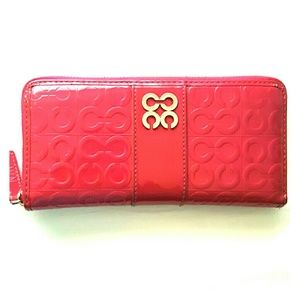 Coach Pink Patent Leather Wallet
