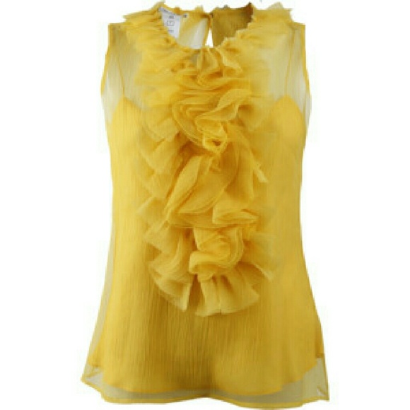 NEVER USED - Yellow ruffled Blouse