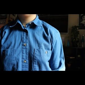 Vintage Blue Button Down Shirt