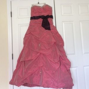 Pink and burgundy dress