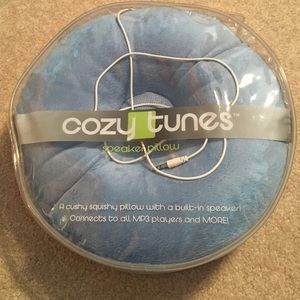 Light Blue Cozy Tunes MP3 Speaker Pillow