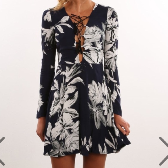 Jean jail floral dress NWOT