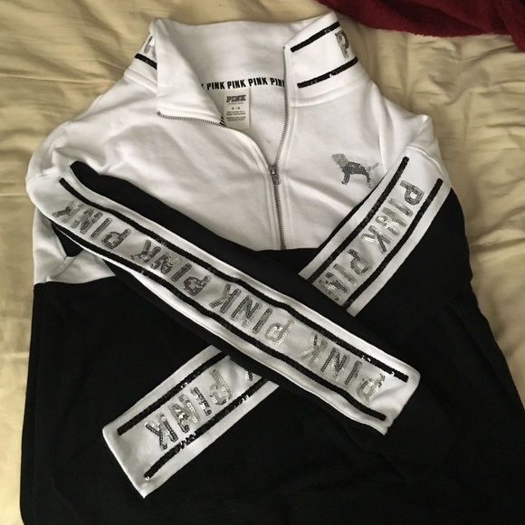 Half-Zip VS bling pullover sweatshirt