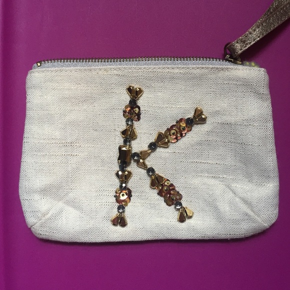 Initial "K" Anthropologie Wristlet