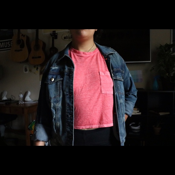 Salmon Crop Top