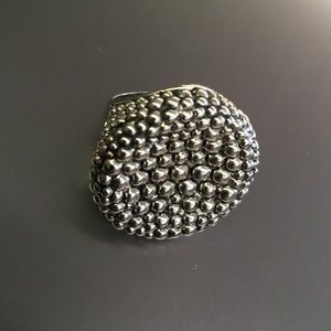Textures sterling silver plated fashion ring