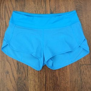 lululemon blue speed shorts