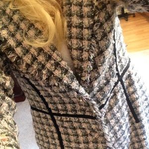 True Meaning Pink and Grey Tweed Coat
