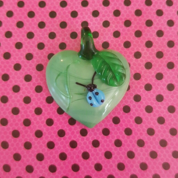 Beautiful Glass Lady Bug Pendant