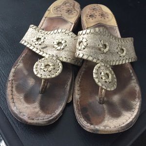 Gold glitter Jack Rogers